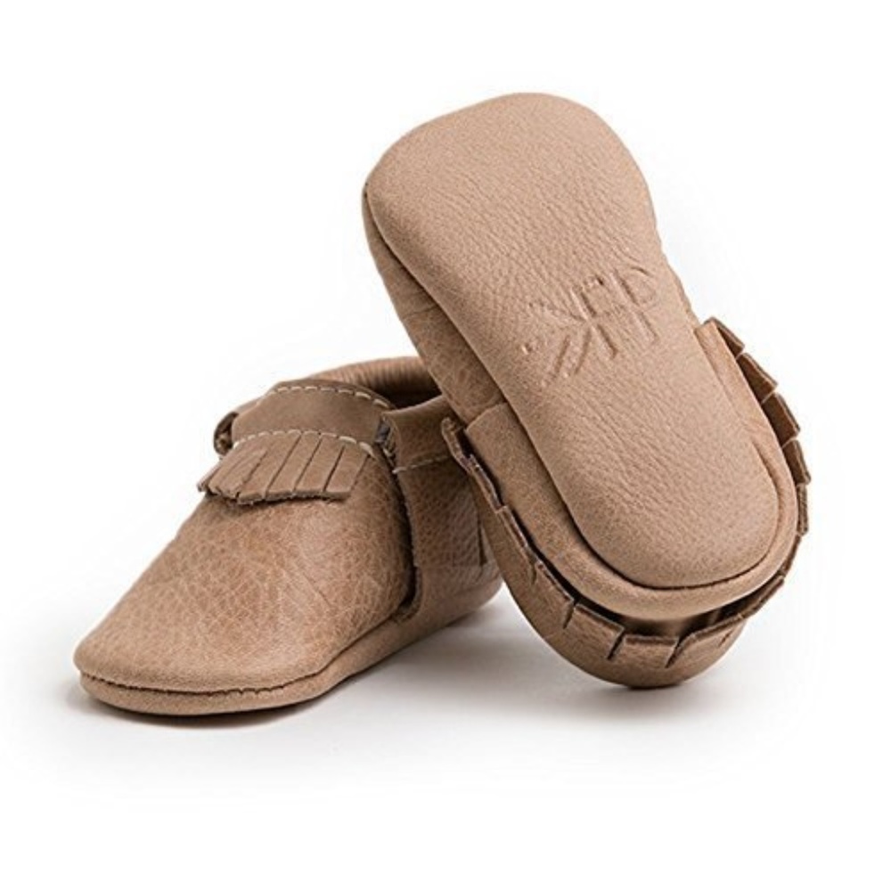 Freshly Picked Soft Sole Leather Baby Moccasins